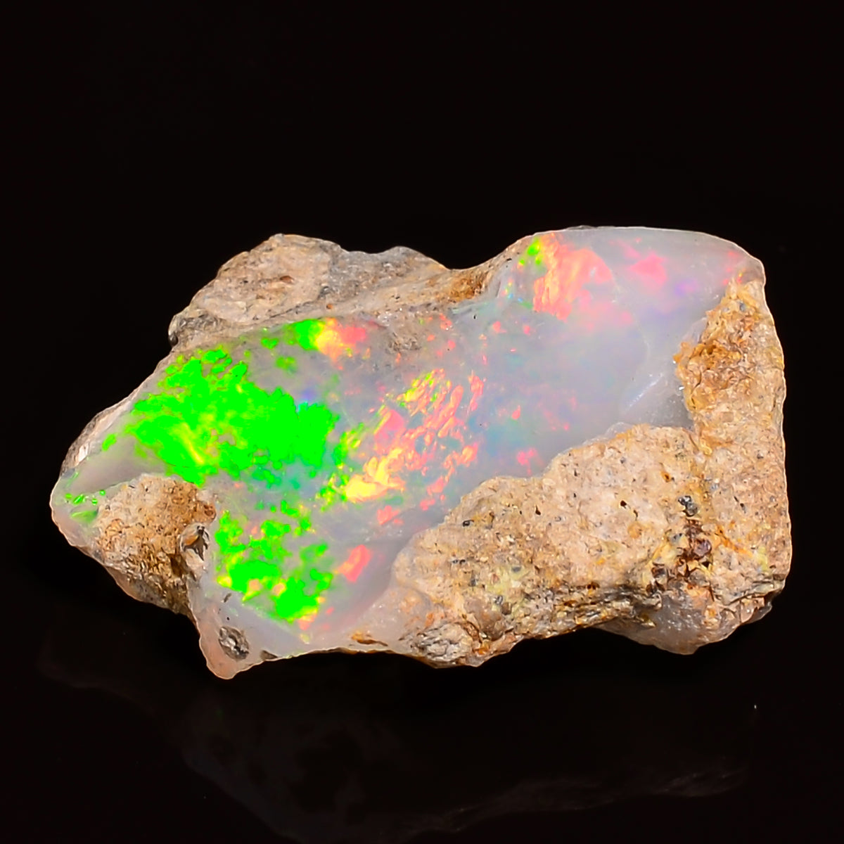 Marvellous Top Grade Quality 100% Natural Welo Fire Ethiopian Opal Rough Loose Gemstone For Making Jewelry 19X14X6 MM 06.00 Cts. KR27-65 Sunkarton