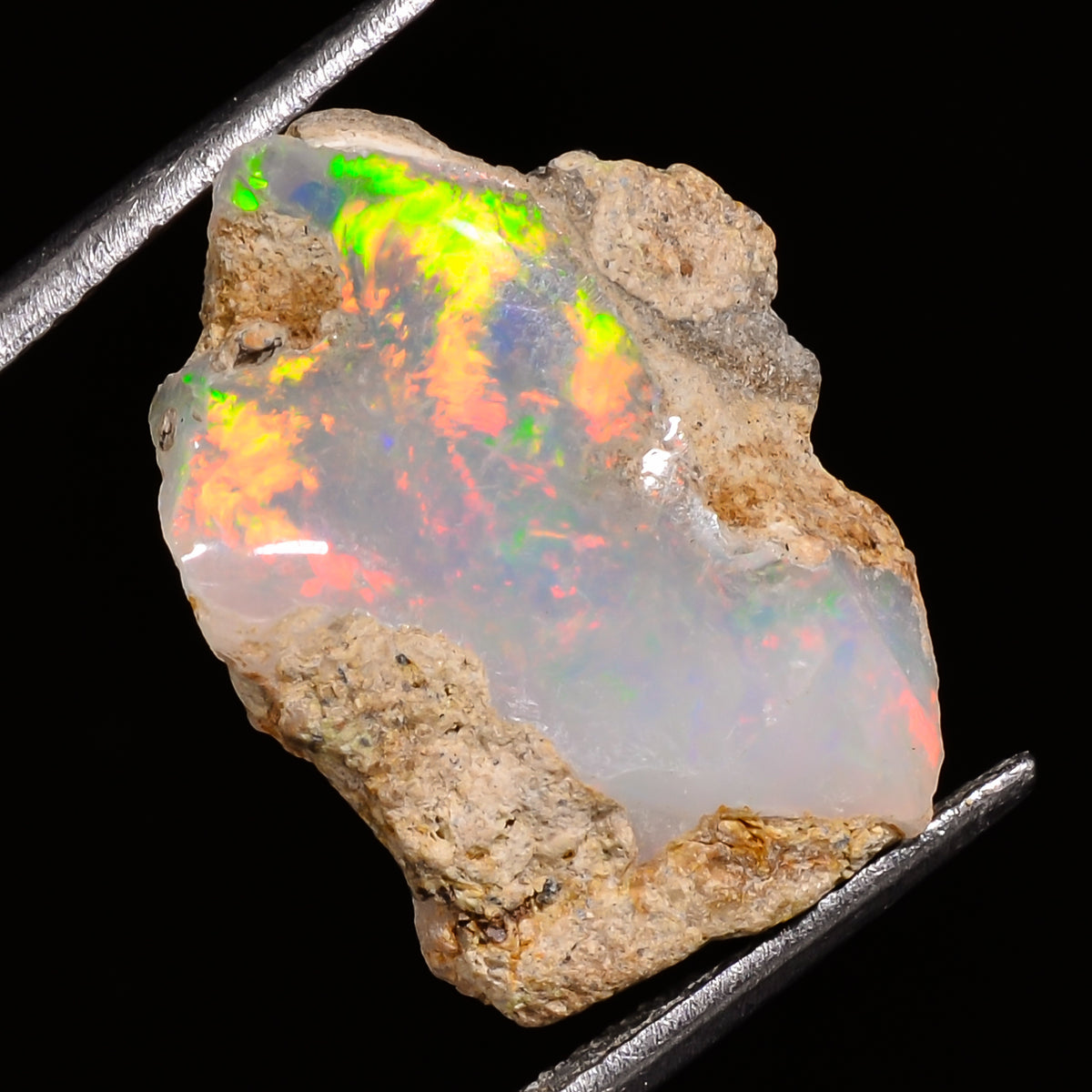 Marvellous Top Grade Quality 100% Natural Welo Fire Ethiopian Opal Rough Loose Gemstone For Making Jewelry 19X14X6 MM 06.00 Cts. KR27-65 Sunkarton