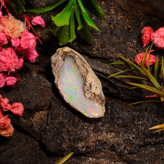 Outstanding Top Grade Quality 100% Natural Welo Fire Ethiopian Opal Rough Loose Gemstone For Making Jewelry 23X10X9 MM 08.50 Cts. KR27-67 Sunkarton