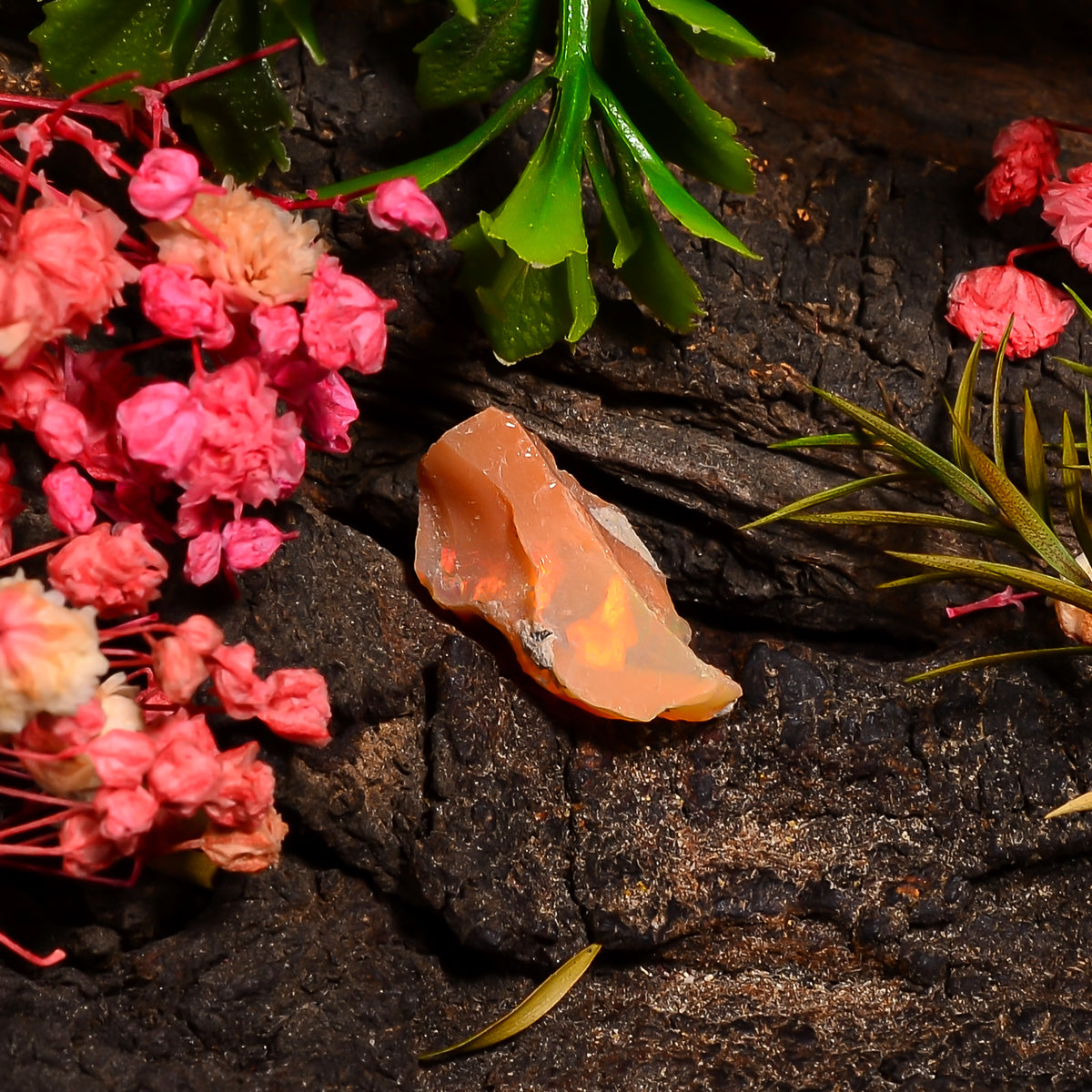 Splendid Top Grade Quality 100% Natural Welo Fire Ethiopian Opal Fancy Rough Loose Gemstone For Making Jewelry 17X12X8 MM 05.00 Cts. KR27-68 Sunkarton