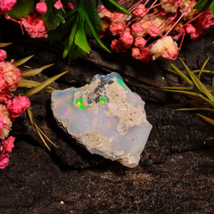 Dazzling Top Grade Quality 100% Natural Welo Fire Ethiopian Opal Fancy Rough Loose Gemstone For Making Jewelry 23X17X10 MM 12.00 Cts. KR27-6 Sunkarton