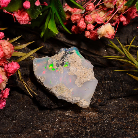 Dazzling Top Grade Quality 100% Natural Welo Fire Ethiopian Opal Fancy Rough Loose Gemstone For Making Jewelry 23X17X10 MM 12.00 Cts. KR27-6 Sunkarton