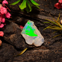 Stunning Top Grade Quality 100% Natural Welo Fire Ethiopian Opal Fancy Rough Loose Gemstone For Making Jewelry 17X10X6 MM 04.00 Cts. KR27-70 Sunkarton