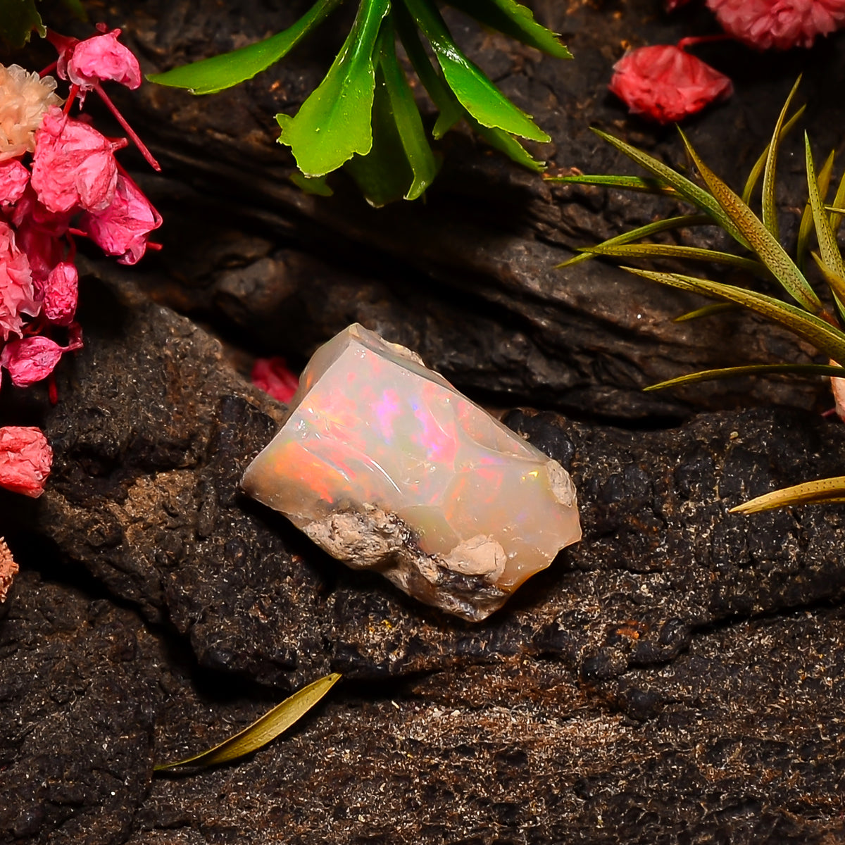 Supreme Top Grade Quality 100% Natural Welo Fire Ethiopian Opal Fancy Rough Loose Gemstone For Making Jewelry 16X11X8 MM 04.50 Cts. KR27-71 Sunkarton