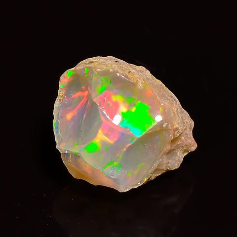 Terrific Top Grade Quality 100% Natural Welo Fire Ethiopian Opal Rough Loose Gemstone For Making Jewelry 15X12X11 MM 07.00 Cts. KR27-73 Sunkarton