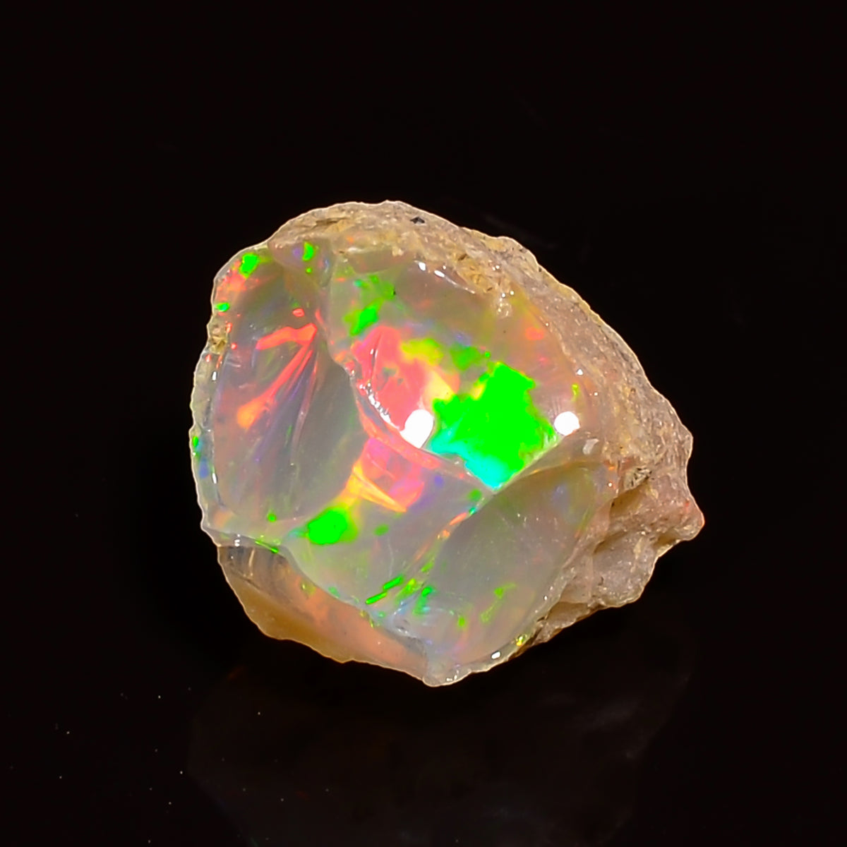 Terrific Top Grade Quality 100% Natural Welo Fire Ethiopian Opal Rough Loose Gemstone For Making Jewelry 15X12X11 MM 07.00 Cts. KR27-73 Sunkarton