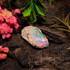 Unique Top Grade Quality 100% Natural Welo Fire Ethiopian Opal Fancy Rough Loose Gemstone For Making Jewelry 18X12X10 MM 07.00 Cts. KR27-74 Sunkarton