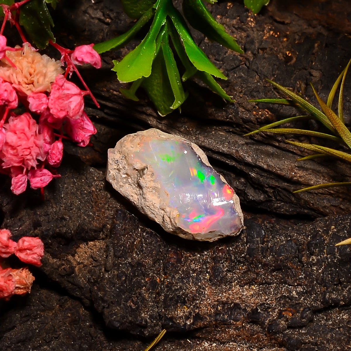 Unique Top Grade Quality 100% Natural Welo Fire Ethiopian Opal Fancy Rough Loose Gemstone For Making Jewelry 18X12X10 MM 07.00 Cts. KR27-74 Sunkarton