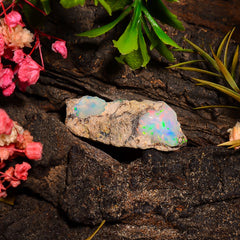 Amazing Top Grade Quality 100% Natural Welo Fire Ethiopian Opal Fancy Rough Loose Gemstone For Making Jewelry 24X9X8 MM 06.00 Cts. KR27-76 Sunkarton