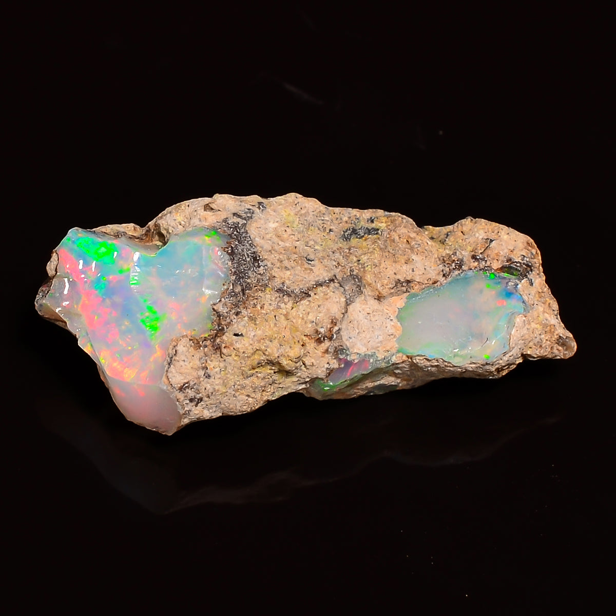 Amazing Top Grade Quality 100% Natural Welo Fire Ethiopian Opal Fancy Rough Loose Gemstone For Making Jewelry 24X9X8 MM 06.00 Cts. KR27-76 Sunkarton