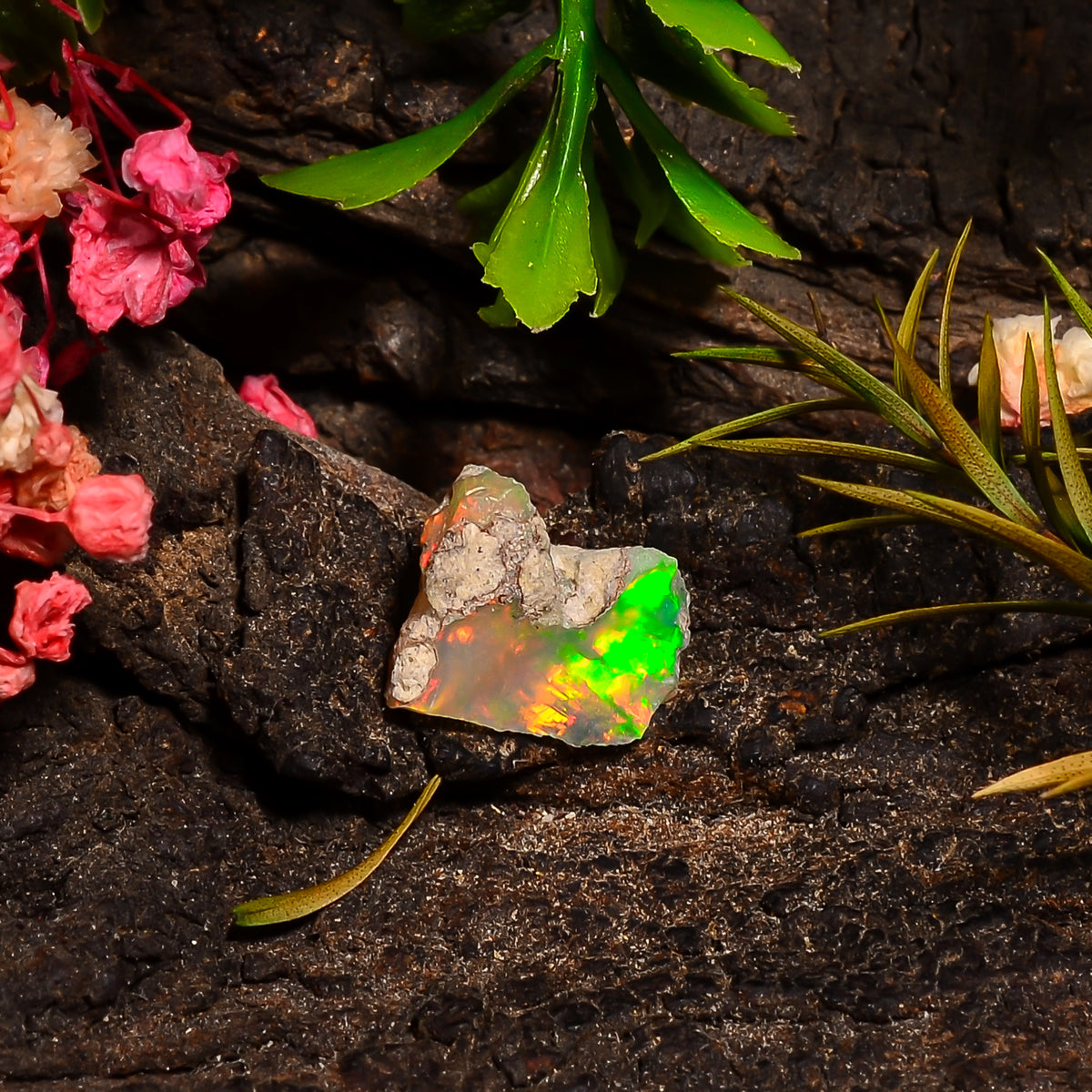 Beautiful Top Grade Quality 100% Natural Welo Fire Ethiopian Opal Fancy Rough Loose Gemstone For Making Jewelry 12X9X7 MM 02.50 Cts. KR27-79 Sunkarton