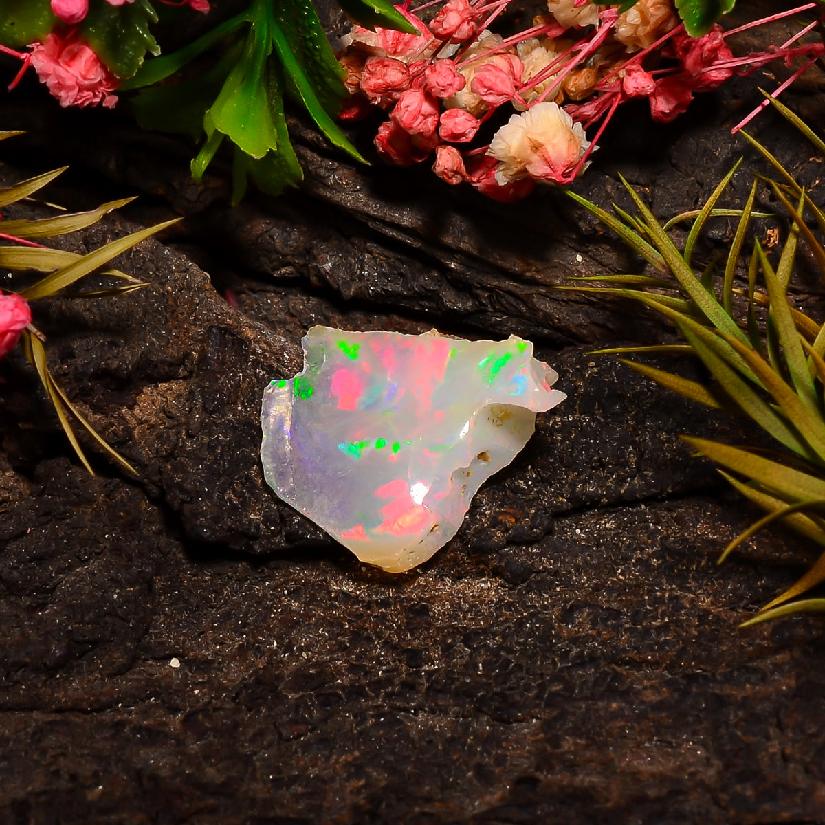 Excellent Top Grade Quality 100% Natural Welo Fire Ethiopian Opal Fancy Rough Loose Gemstone For Making Jewelry 20X17X7 MM 04.00 Cts. KR27-7 Sunkarton