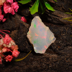 Classic Top Grade Quality 100% Natural Welo Fire Ethiopian Opal Fancy Rough Loose Gemstone For Making Jewelry 19X13X6 MM 04.50 Cts. KR27-80 Sunkarton
