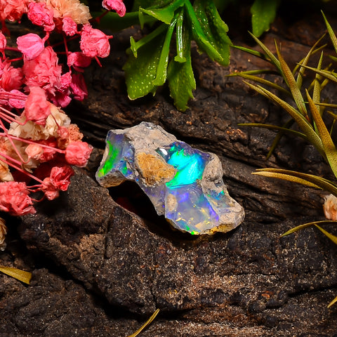 Excellent Top Grade Quality 100% Natural Welo Fire Ethiopian Opal Rough Loose Gemstone For Making Jewelry 23X12X11 MM 09.00 Cts. KR27-82 Sunkarton