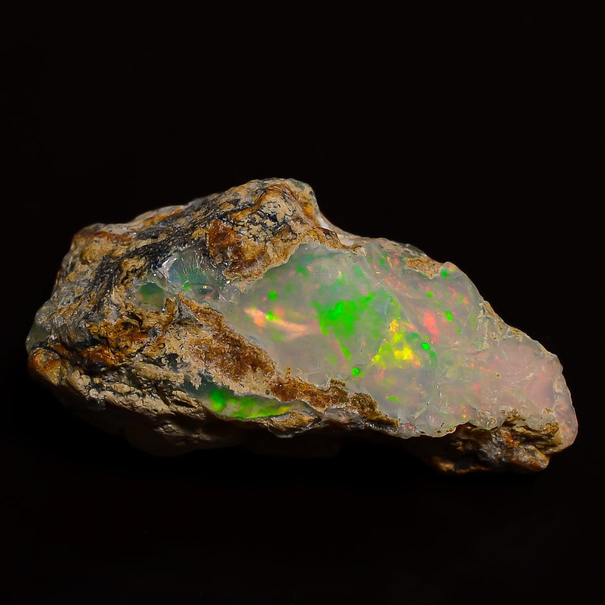 Elegant Top Grade Quality 100% Natural Welo Fire Ethiopian Opal Fancy Rough Loose Gemstone For Making Jewelry 23X13X11 MM 11.00 Cts. KR27-84 Sunkarton