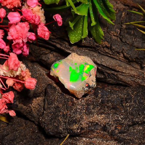 Fabulous Top Grade Quality 100% Natural Welo Fire Ethiopian Opal Fancy Rough Loose Gemstone For Making Jewelry 13X12X8 MM 03.50 Cts. KR27-85 Sunkarton