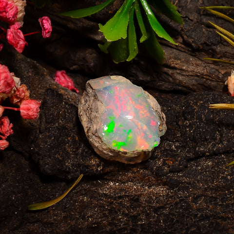 Gorgeous Top Grade Quality 100% Natural Welo Fire Ethiopian Opal Fancy Rough Loose Gemstone For Making Jewelry 14X12X7 MM 05.50 Cts. KR27-87 Sunkarton