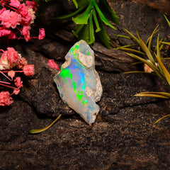 Immaculate Top Grade Quality 100% Natural Welo Fire Ethiopian Opal Rough Loose Gemstone For Making Jewelry 24X14X10 MM 08.00 Cts. KR27-88 Sunkarton