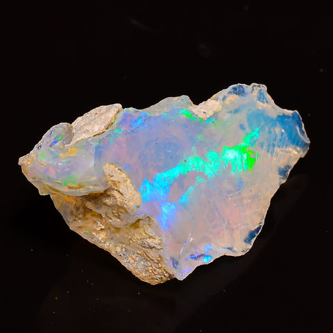 Immaculate Top Grade Quality 100% Natural Welo Fire Ethiopian Opal Rough Loose Gemstone For Making Jewelry 24X14X10 MM 08.00 Cts. KR27-88 Sunkarton