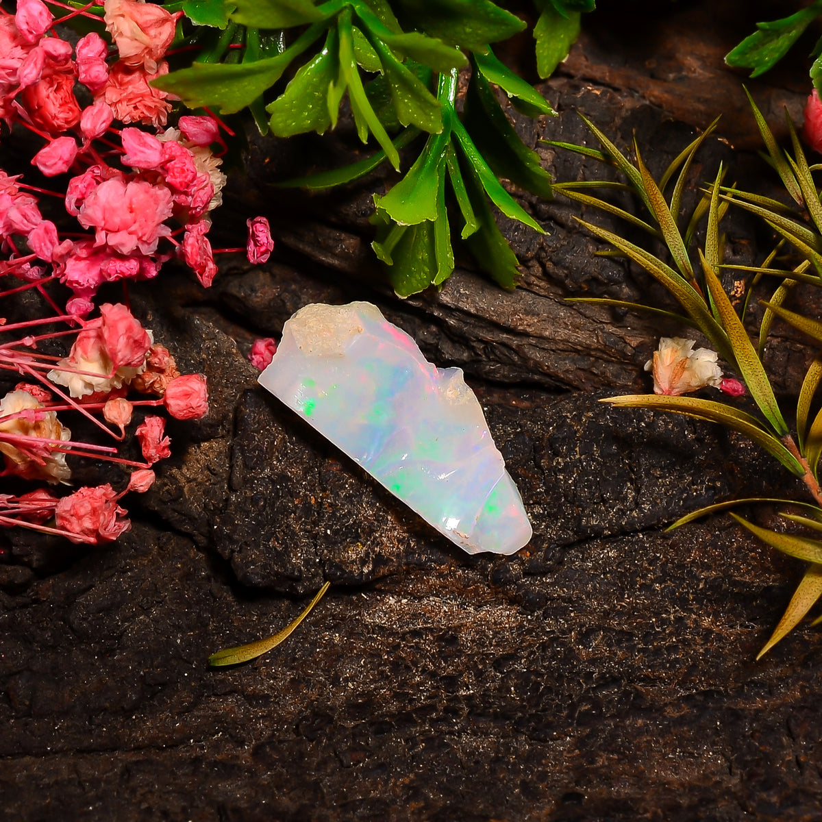 Marvellous Top Grade Quality 100% Natural Welo Fire Ethiopian Opal Rough Loose Gemstone For Making Jewelry 23X10X6 MM 04.00 Cts. KR27-90 Sunkarton