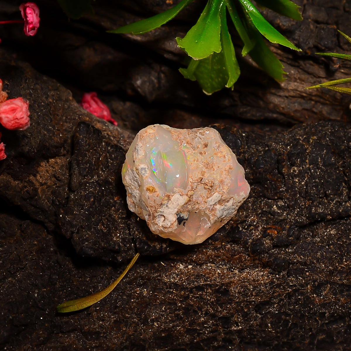 Outstanding Top Grade Quality 100% Natural Welo Fire Ethiopian Opal Rough Loose Gemstone For Making Jewelry 13X12X8 MM 04.00 Cts. KR27-92 Sunkarton