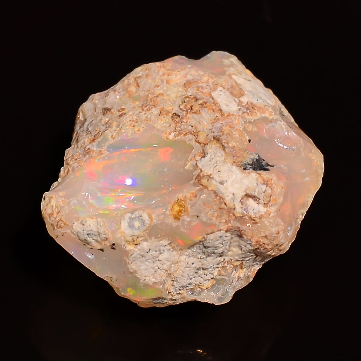 Outstanding Top Grade Quality 100% Natural Welo Fire Ethiopian Opal Rough Loose Gemstone For Making Jewelry 13X12X8 MM 04.00 Cts. KR27-92 Sunkarton