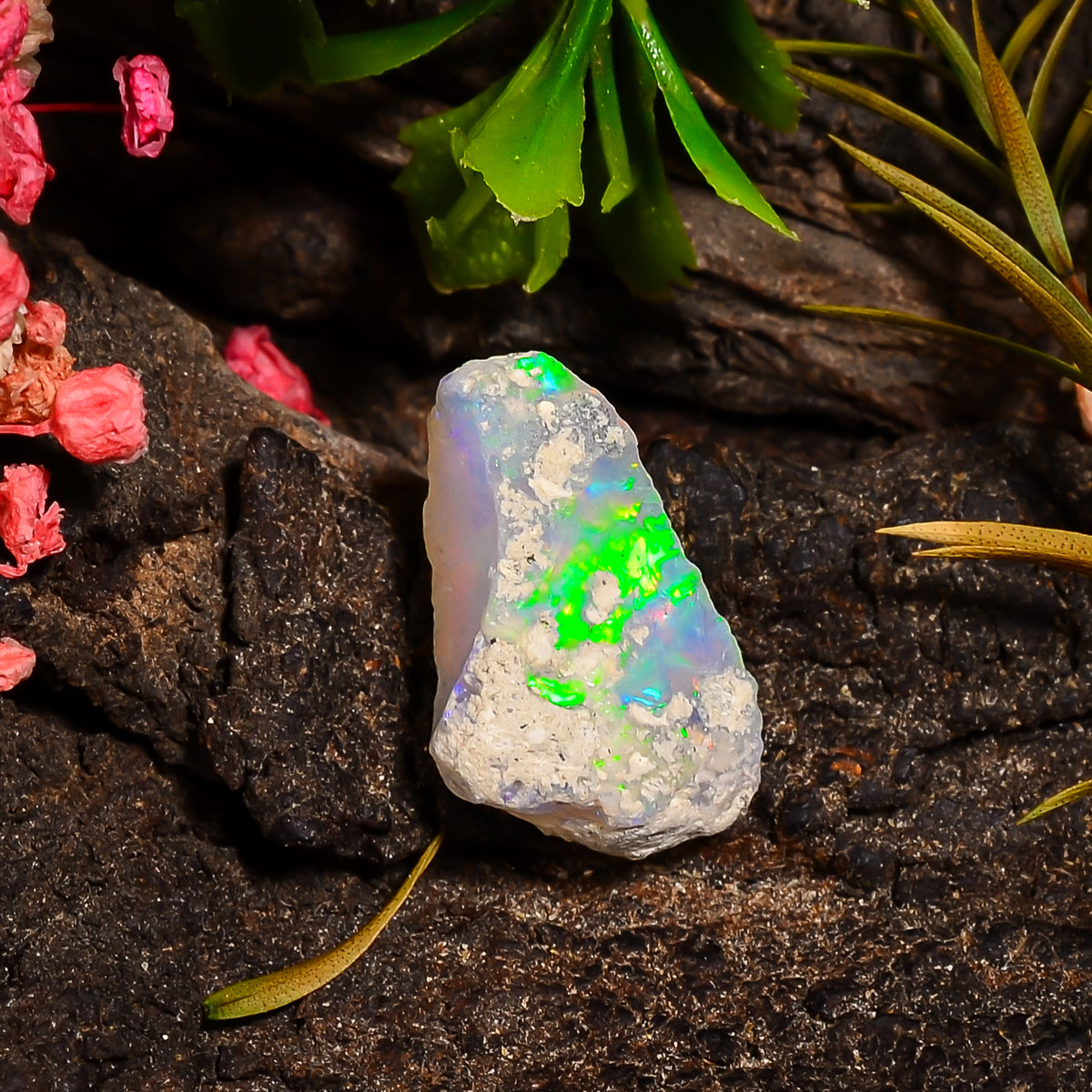 Splendid Top Grade Quality 100% Natural Welo Fire Ethiopian Opal Fancy Rough Loose Gemstone For Making Jewelry 17X10X9 MM 04.00 Cts. KR27-93 Sunkarton