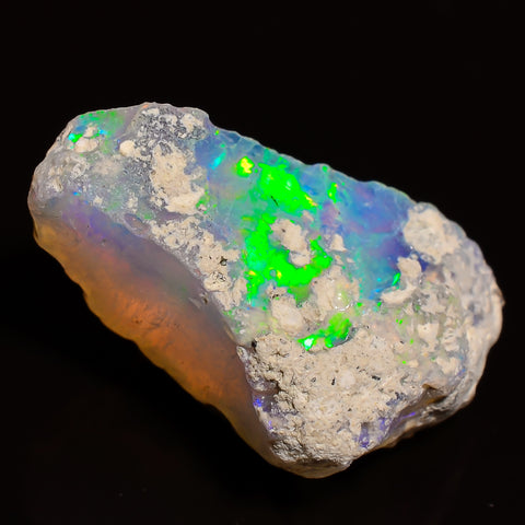 Splendid Top Grade Quality 100% Natural Welo Fire Ethiopian Opal Fancy Rough Loose Gemstone For Making Jewelry 17X10X9 MM 04.00 Cts. KR27-93 Sunkarton