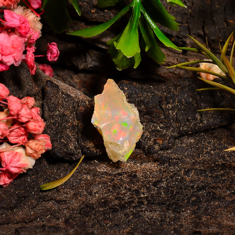 Supreme Top Grade Quality 100% Natural Welo Fire Ethiopian Opal Fancy Rough Loose Gemstone For Making Jewelry 15X10X8 MM 02.50 Cts. KR27-96 Sunkarton