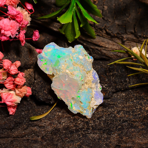 Tempting Top Grade Quality 100% Natural Welo Fire Ethiopian Opal Rough Loose Gemstone For Making Jewelry 25X15X14 MM 16.00 Cts. KR27-97 Sunkarton