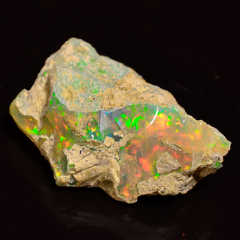 Terrific Top Grade Quality 100% Natural Welo Fire Ethiopian Opal Fancy Rough Loose Gemstone For Making Jewelry 22X16X9 MM 09.50 Cts. KR27-98 Sunkarton