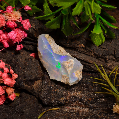 Gorgeous Top Grade Quality 100% Natural Welo Fire Ethiopian Opal Rough Loose Gemstone For Making Jewelry 25X13X11 MM 15.50 Cts. KR28-12 Sunkarton