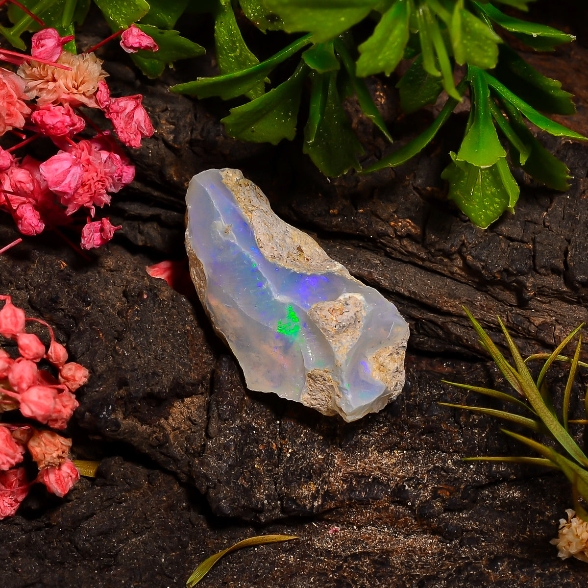 Gorgeous Top Grade Quality 100% Natural Welo Fire Ethiopian Opal Rough Loose Gemstone For Making Jewelry 25X13X11 MM 15.50 Cts. KR28-12 Sunkarton