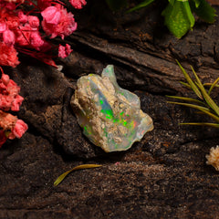 Immaculate Top Grade Quality 100% Natural Welo Fire Ethiopian Opal Rough Loose Gemstone For Making Jewelry 16X12X9 MM 07.00 Cts. KR28-13 Sunkarton