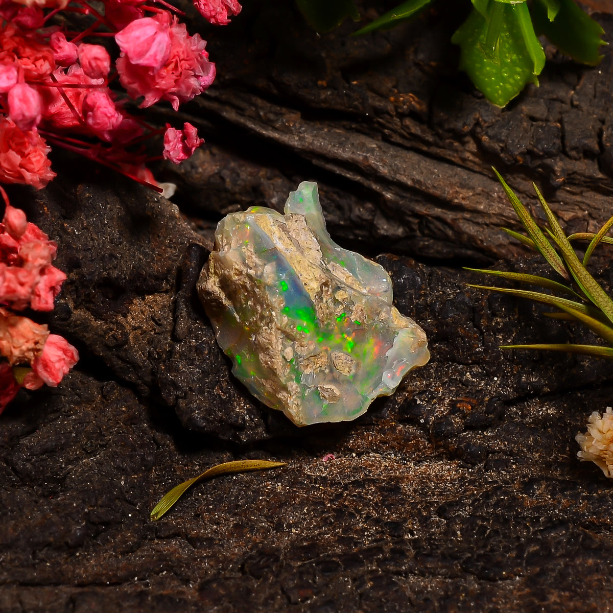 Immaculate Top Grade Quality 100% Natural Welo Fire Ethiopian Opal Rough Loose Gemstone For Making Jewelry 16X12X9 MM 07.00 Cts. KR28-13 Sunkarton