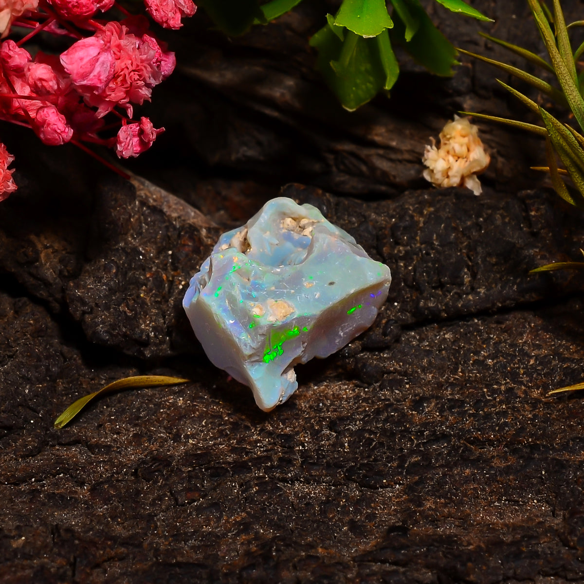 Marvellous Top Grade Quality 100% Natural Welo Fire Ethiopian Opal Rough Loose Gemstone For Making Jewelry 13X12X9 MM 04.00 Cts. KR28-15 Sunkarton