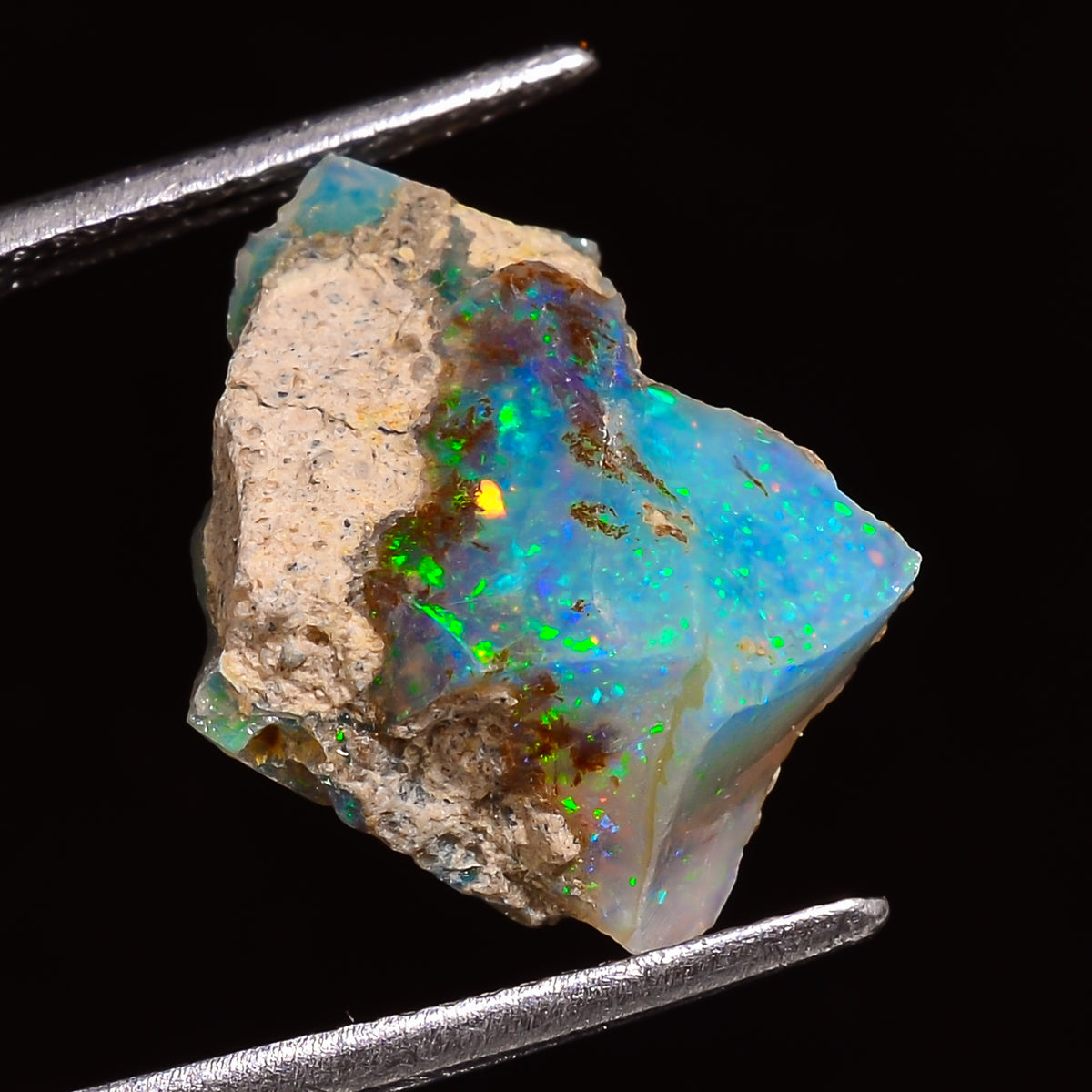 Mind Blowing Top Grade Quality 100% Natural Welo Fire Ethiopian Opal Rough Loose Gemstone For Making Jewelry 16X12X7 MM 05.50 Cts. KR28-16 Sunkarton