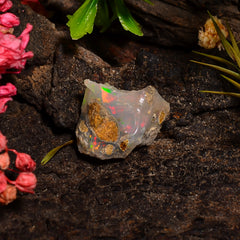 Superb Top Grade Quality 100% Natural Welo Fire Ethiopian Opal Fancy Rough Loose Gemstone For Making Jewelry 15X11X6 MM 05.00 Cts. KR28-19 Sunkarton