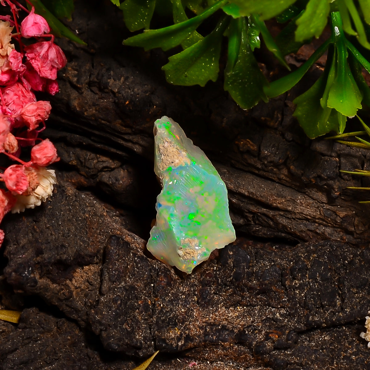 Amazing Top Grade Quality 100% Natural Welo Fire Ethiopian Opal Fancy Rough Loose Gemstone For Making Jewelry 18X12X8 MM 05.50 Cts. KR28-1 Sunkarton