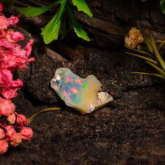 Stunning Top Grade Quality 100% Natural Welo Fire Ethiopian Opal Fancy Rough Loose Gemstone For Making Jewelry 15X10X4 MM 02.50 Cts. KR28-20 Sunkarton