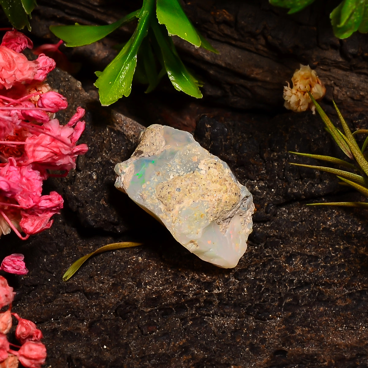 Tempting Top Grade Quality 100% Natural Welo Fire Ethiopian Opal Fancy Rough Loose Gemstone For Making Jewelry 18X11X8 MM 08.00 Cts. KR28-22 Sunkarton