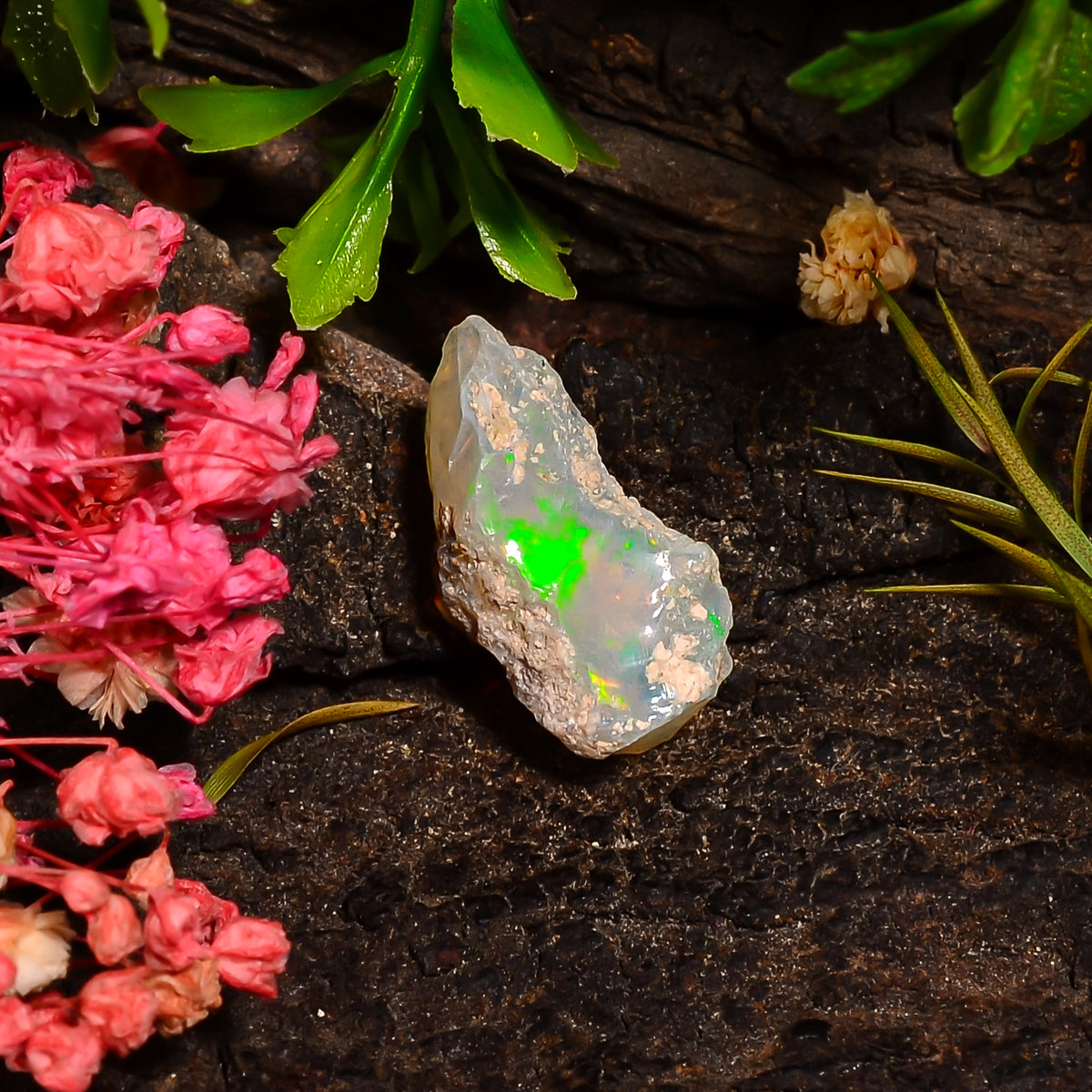 Terrific Top Grade Quality 100% Natural Welo Fire Ethiopian Opal Fancy Rough Loose Gemstone For Making Jewelry 18X10X8 MM 05.50 Cts. KR28-23 Sunkarton