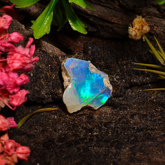Unique Top Grade Quality 100% Natural Welo Fire Ethiopian Opal Fancy Rough Loose Gemstone For Making Jewelry 12X10X3 MM 02.00 Cts. KR28-24 Sunkarton