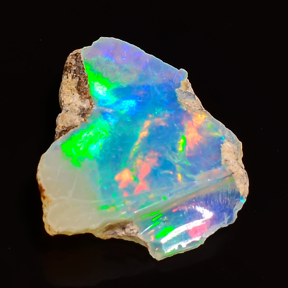 Unique Top Grade Quality 100% Natural Welo Fire Ethiopian Opal Fancy Rough Loose Gemstone For Making Jewelry 12X10X3 MM 02.00 Cts. KR28-24 Sunkarton