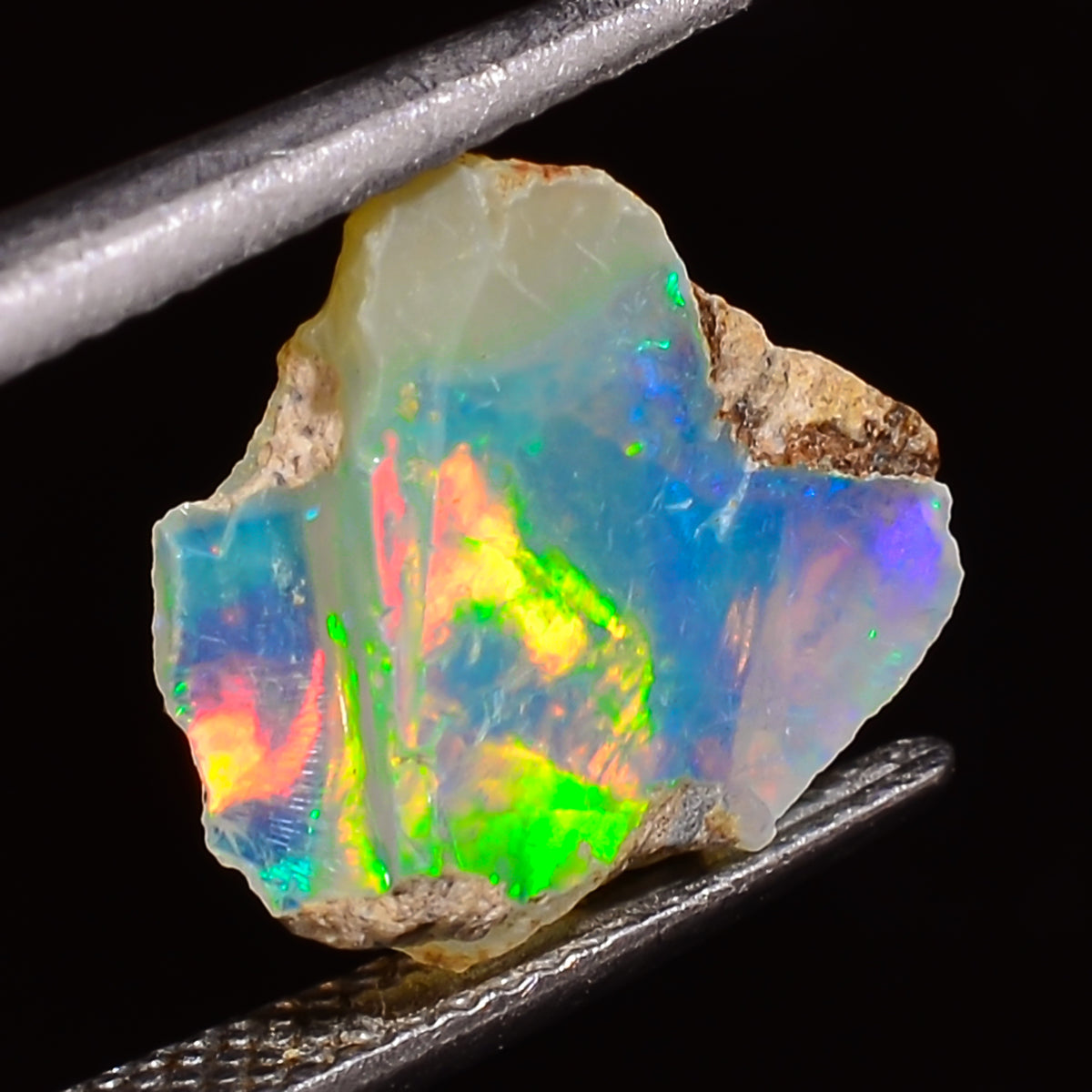 Unique Top Grade Quality 100% Natural Welo Fire Ethiopian Opal Fancy Rough Loose Gemstone For Making Jewelry 12X10X3 MM 02.00 Cts. KR28-24 Sunkarton