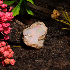 Wonderful Top Grade Quality 100% Natural Welo Fire Ethiopian Opal Rough Loose Gemstone For Making Jewelry 14X13X9 MM 07.00 Cts. KR28-25 Sunkarton