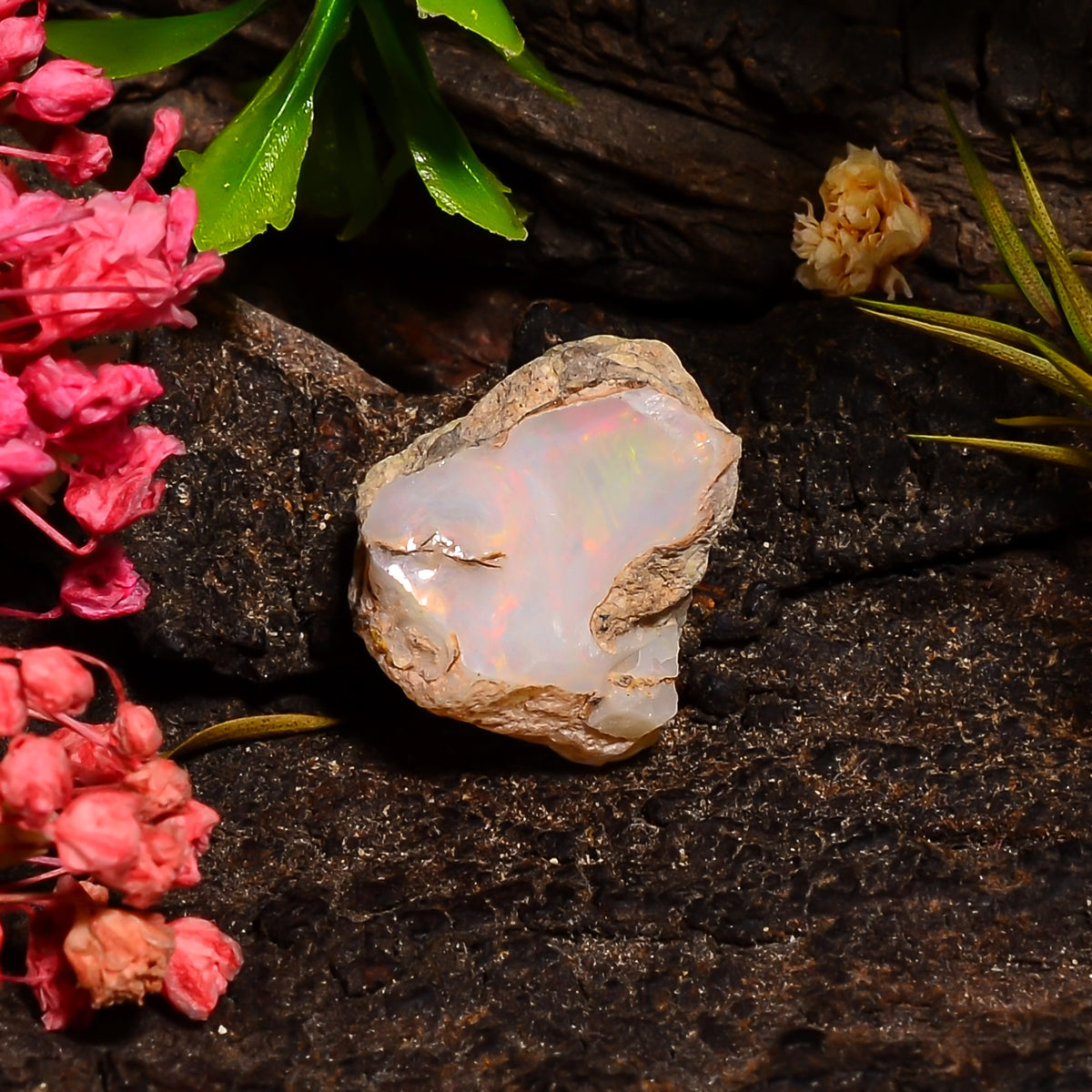 Wonderful Top Grade Quality 100% Natural Welo Fire Ethiopian Opal Rough Loose Gemstone For Making Jewelry 14X13X9 MM 07.00 Cts. KR28-25 Sunkarton