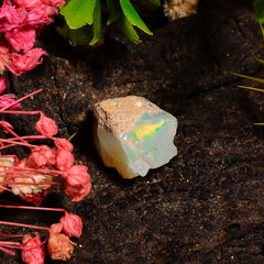 Awesome Top Grade Quality 100% Natural Welo Fire Ethiopian Opal Fancy Rough Loose Gemstone For Making Jewelry 11X10X8 MM 04.00 Cts. KR28-28 Sunkarton