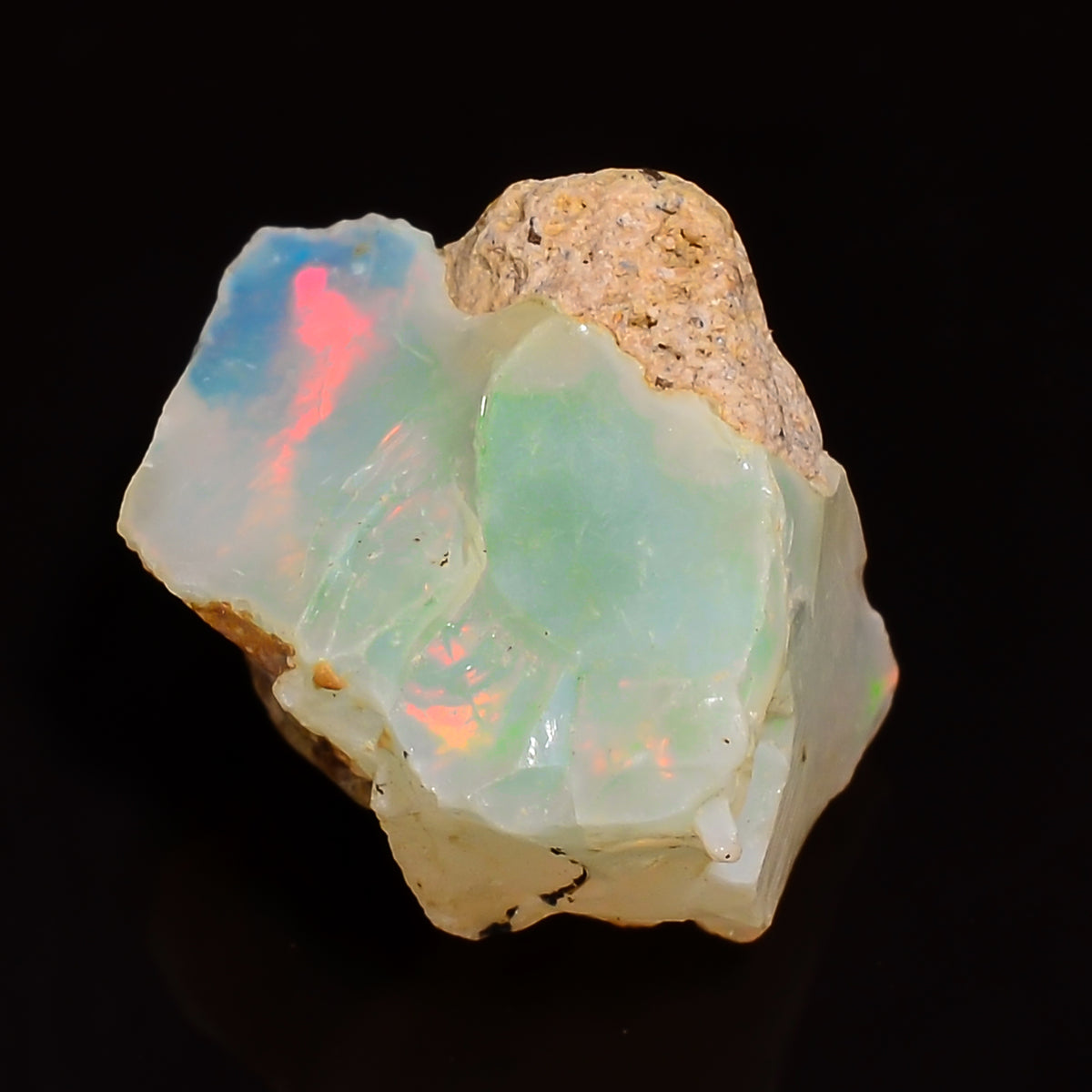 Awesome Top Grade Quality 100% Natural Welo Fire Ethiopian Opal Fancy Rough Loose Gemstone For Making Jewelry 11X10X8 MM 04.00 Cts. KR28-28 Sunkarton