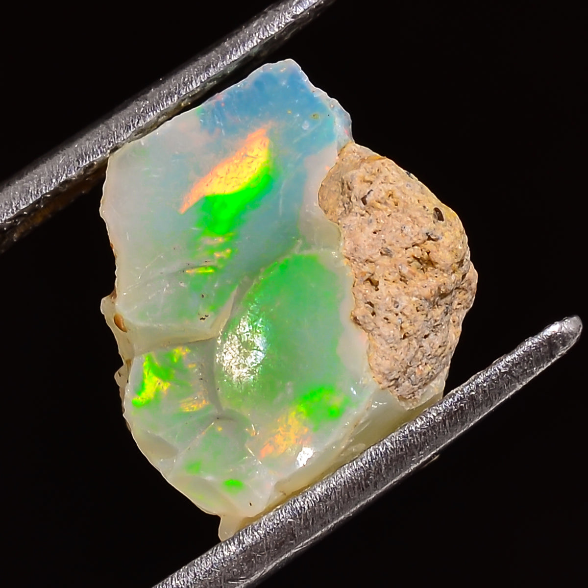 Awesome Top Grade Quality 100% Natural Welo Fire Ethiopian Opal Fancy Rough Loose Gemstone For Making Jewelry 11X10X8 MM 04.00 Cts. KR28-28 Sunkarton